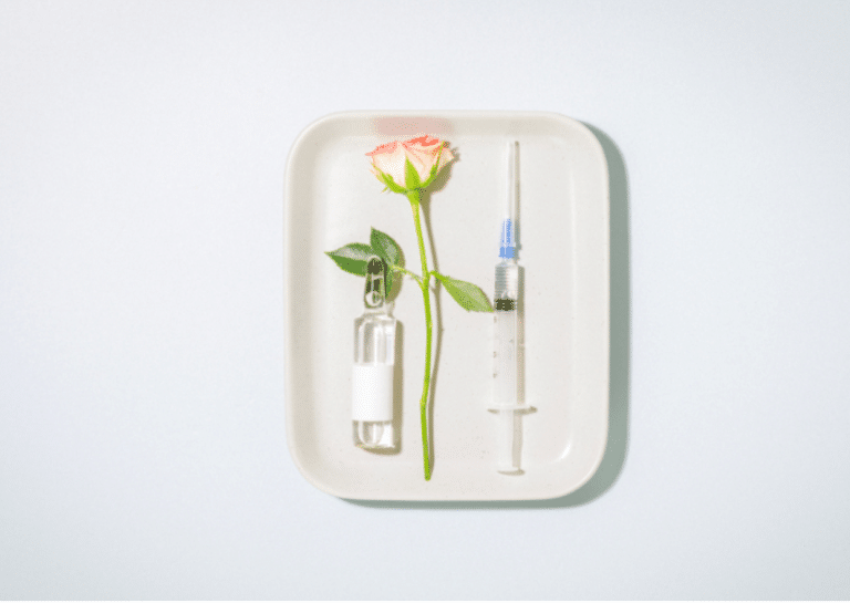 Rose and syringe