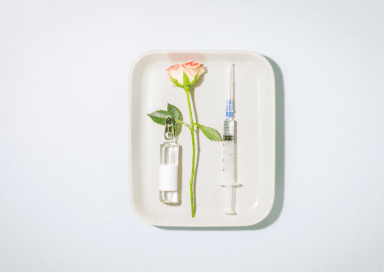 Rose and syringe