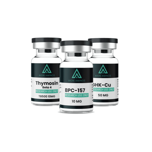 Structural Recovery Bundle research peptide vials, Aion Aminos